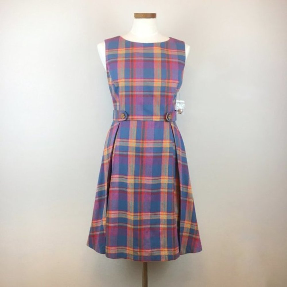 Modcloth Something Sixties Plaid Dress